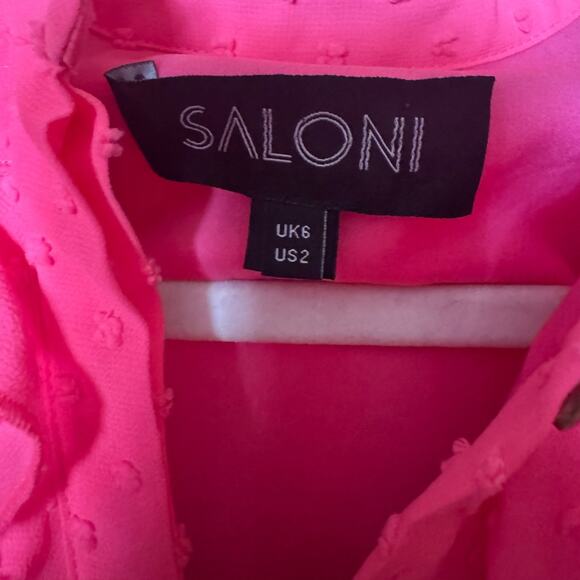 Saloni Tilly Pink Ruffle Mini Dress - Picture 6 of 6